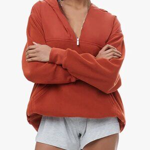 WeWoreWhat Half Zip Fleece Hoodie L/XL